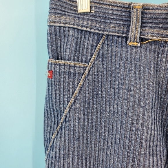 Vintage 90s Braxton striped hi waist pencil jeans 11 - Picture 6 of 14